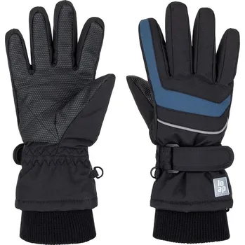 Rukavice Chlapecké zimní (lyžařské) rukavice Loap Rulik (označeno 6) černé s modrou