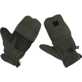 Ochranné vybavení na lov a střelbu MFH Rukavice lovecké fleece olivově zelené překlápěcí MFH® Velikost: M