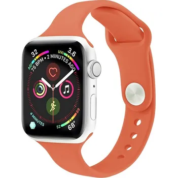 Řemínek na hodinky AW Jednobarevný SLIM řemínek na Apple Watch - Oranžový (výprodej) Šířka uchycení řemínku: 44/45/46/49mm, Barva: Oranžový IR-TA0224