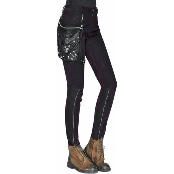 Dámské kalhoty kalhoty dámské DEVIL FASHION - Akiko Steampunk Pants With Holster Pouch Soot - 3XL