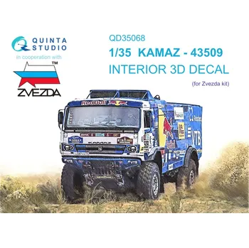 Plastikový model 1/35 KAMAZ-43509 3D-Printed&col.Interior (ZVE)