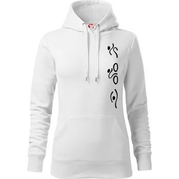Dámská mikina Triathlon na výšku - Mikina dámská Cape s kapucí - S ( Bílá )