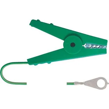 Ohradník Propojovací kabel s krokosvorkou zelený - zdroj/uzemnění 100 cm