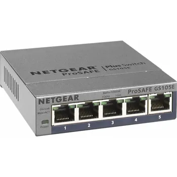 Switch NETGEAR GS105E-200PES síťový přepínač Řízený L2/L3 Gigabit Ethernet (10/100/1000) Šedá