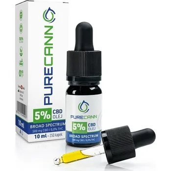 CBD Formula Swiss Purecann CBD olej Broad Spectrum 5 % 500 mg 10 ml