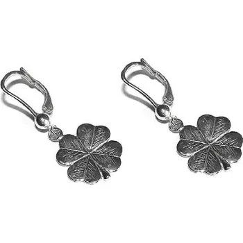 Náušnice Stříbrné visací náušnice čtyřlístek - NK7/905 (Stříbrné náušnice visací čtyřlístky)