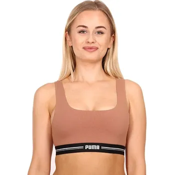 Podprsenka Dámská sportovní podprsenka Puma hnědá (701219354 002) XS 701219354 002 Možnost vrácení zboží ZDARMA do 120 dnů!