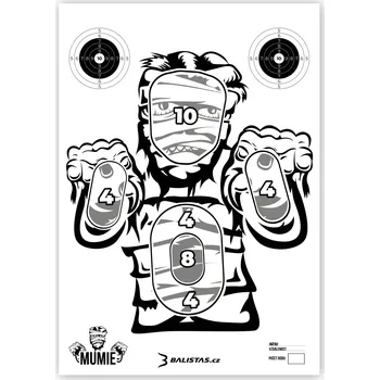 Terč na sportovní střelbu Venox Mumie 61 x 43 cm 10 ks