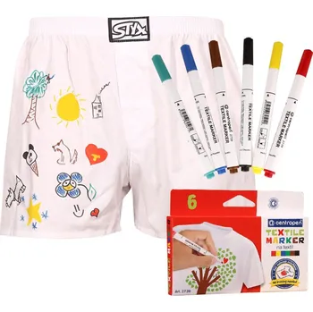 Trenýrky Pánské trenky Styx klasická guma bílé + fixy na textil (AF1061) S Možnost vrácení zboží ZDARMA do 120 dnů!