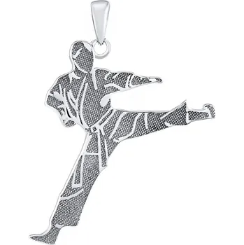 Přívěsek Stříbrný přívěsek karatista Chan JJJ2189P