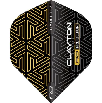 Příslušenství pro šipky Letky Red Dragon Hardcore JONNY CLAYTON Gold & Black