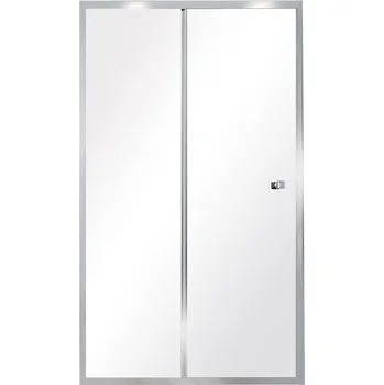 Besco Posuvné sprchové dveře DUO SLIDE 100x195 (110x195, 120x195, 130x195 ) pro instalaci do niky - bez vaničky Rozměry (cm): šířka: 110