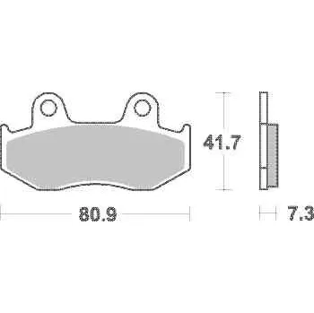 Brzda pro motocykl Brzdové destičky DP Brakes přední HONDA CR 125 R rok 84-86
