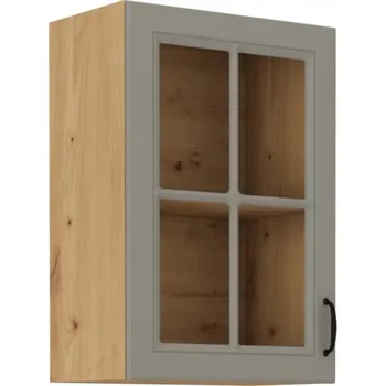 Kuchyňská skříňka Stilo 40 GS-72 1F, korpus dub artisan, dvířka světle šedá CLAY
