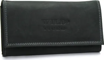 Peněženka Wild Tiger Dámská kožená peněženka 8 x 10 x 4 cm černá