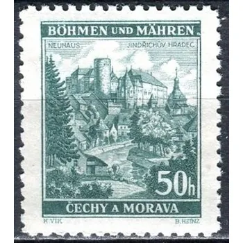 Poštovní známka Protektorát Čechy a Morava (1940) č. 41 ** - B.u.M. - Krajiny, hrady, města - Jindřichův Hradec
