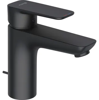 Vodovodní baterie Pure and Style - umyvadlová páková baterie, s odpadovou soupravou, výška výtoku 100 mm, černá 402903975