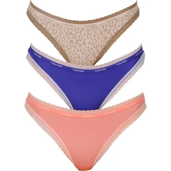 Kalhotky 3PACK dámské kalhotky Calvin Klein vícebarevné (QD3804E-W4V) XL QD3804E-W4V Možnost vrácení zboží ZDARMA do 120 dnů!