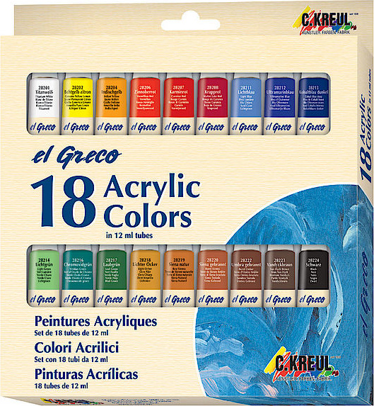 Gouachefarben-Set El Greco Mit 12 Tuben Gouache-Farbe Je 12 Ml. | Window Color Farben, Folien