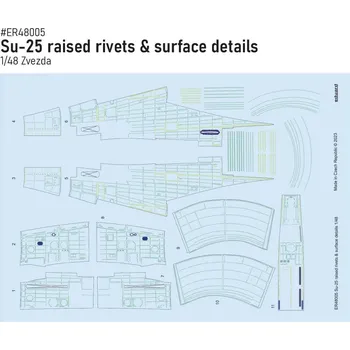 Plastikový model Eduard 1/48 Su-25 raised rivets & surface details (ZVEZDA)