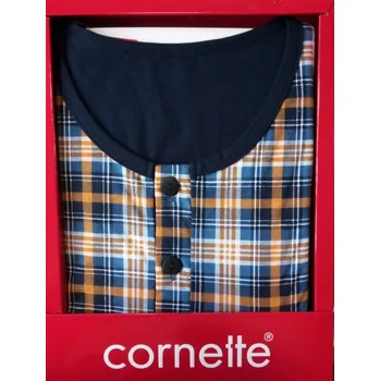 Pánská noční košile Noční košile Cornette 110 dlouhý rukáv nadměrná Velikost: 4XL, Vzor: MIX I