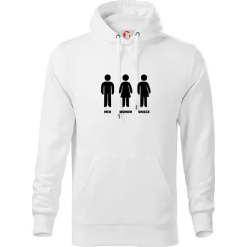 Pánská mikina Man Woman Unisex - Mikina pánská Cape s kapucí - 5XL ( Bílá )