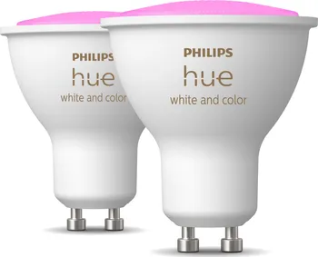 Žárovka Philips Hue White And Color Ambiance GU10 4,3W 230V 350lm 2000-6500K + RGB 2 ks