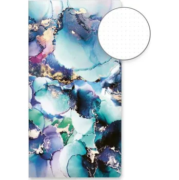 Zápisník P13 Tečkovaný zápisník Journal Marble 11 x 21 cm