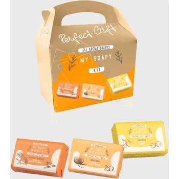 Mýdlo Labor Pro My Soapy Moment Perfect Gift - Mýdlo pomeranč 100g + Mýdlo citron 100g + Mýdlo broskev 100g Dárková sada