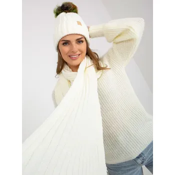 Čepice Set kulichu se šálou Rue Paris smetanový EU velikost: Univerzální