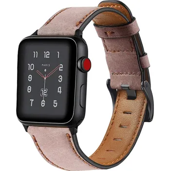Řemínek na hodinky AW Kožený RETRO řemínek na Apple Watch - Pink Šířka uchycení řemínku: 38/40/41/42mm, Barva: Pink IR-AWKRT05
