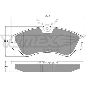 Brzdová destička Sada brzdových destiček, kotoučová brzda TOMEX Brakes TX 10-65