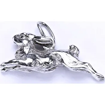 Přívěsek Stříbrný přívěsek 3D zajíc - P606 (Stříbrný zajíc přívěsek)