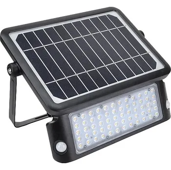 Osvětlovací technika Tracon LSFL10W LED reflektor se solárním panelem, se snímačem pohybu 10 W, 4000 K, 1080 lm, IP65, 3,7 V 7200 mAh (Tracon LSFL10W)
