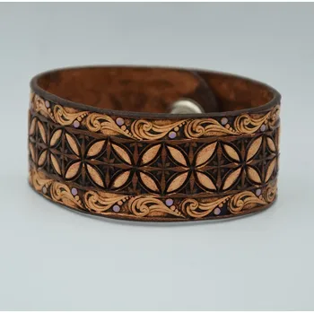 Kožený náramek 17 (originální ruční výrobek ze Slovácka)