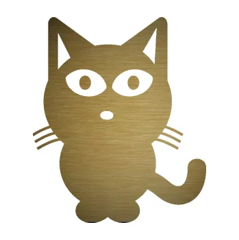 Samolepící dekorace SAMOLEPKA Kočka 034 levá (64 - škrábaný kov zlatý) NA AUTO, NÁLEPKA, FÓLIE, POLEP, TUNING, VLASTNÍ TEXT, TISK, AUTOSAMOLEPKY.cz, POLEPY, OBRÁZEK, LOGO, SAMOLEPKY