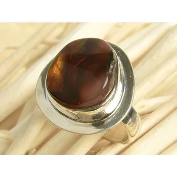 Prsten Ohnivý achát prsten Ag 925/1000 6,2g vel.51