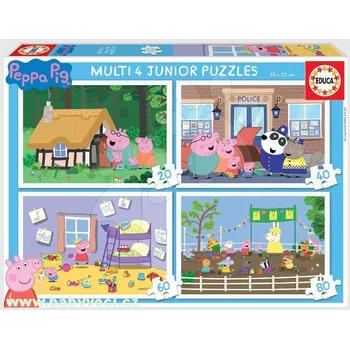 Puzzle multi sada 4 obrázků peppa pig > varianta pig