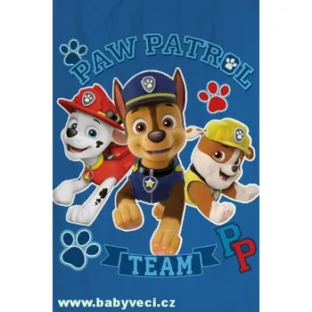 Dětská deka Deka tlapková patrola paw patrol modrá > varianta deka modrá