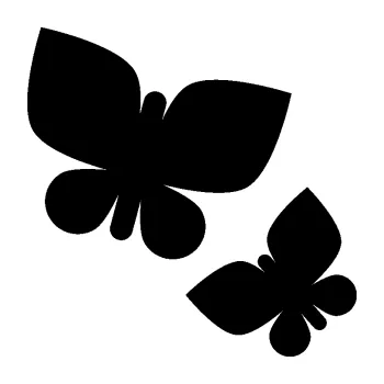 Samolepící dekorace SAMOLEPKA Motýlci 001 pravá (01 - černá) NA AUTO, NÁLEPKA, FÓLIE, POLEP, TUNING, VLASTNÍ TEXT, TISK, AUTOSAMOLEPKY.cz, POLEPY, OBRÁZEK, LOGO, SAMOLEPKY