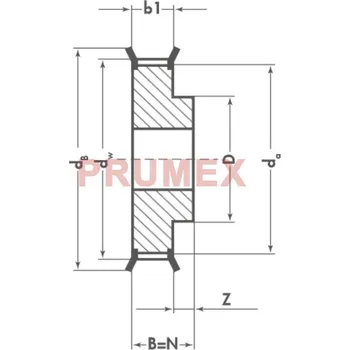 Řemenice 32 8MDC 62 optibelt ZRS DC s předvrtanou dírou