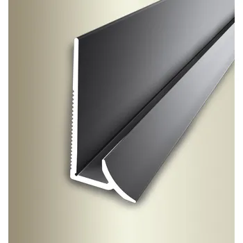 Stavební profil Soklová dolní lišta hliníková - pro krytiny do 5 mm / d. 2,5m | Küberit 927 Provedení: stříbro 320 927 004 4