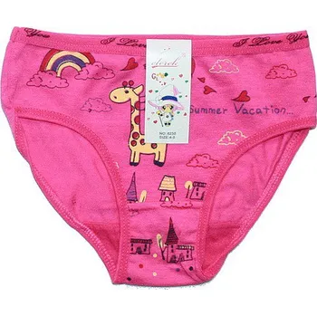 Dívčí spodní kalhotky s potiskem žirafek 6235 malinová