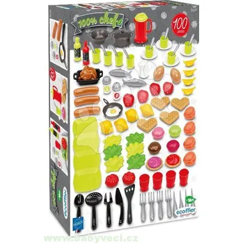 Dětská kuchyňka Maxi jídelní set s ovocem a zeleninou a čajový servis