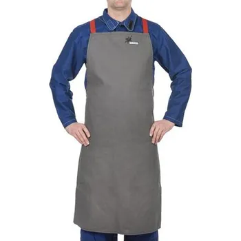 Pracovní zástěra WELDAS Svářecí zástěra s laclem Arc Knight® , plameni odolná bavlna 520 gr./m2 - 107x60cm
