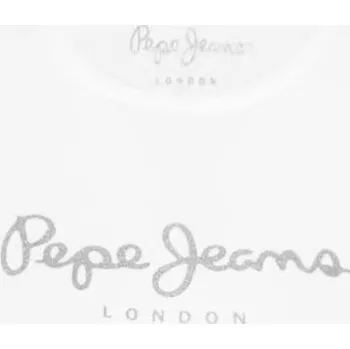 Dámské tričko Pepe Jeans London Tričko HANA GLITTER | Barva:bílý | Velikost:104