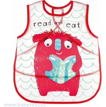 Bryndák Canpol babies Bryndák zástěra s kapsou > varianta červený