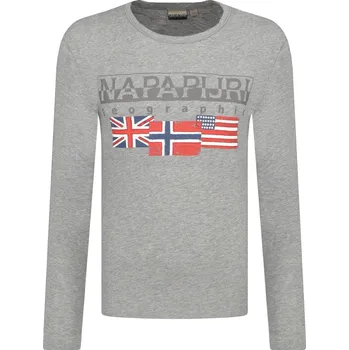 Pánské tričko Napapijri Tričko s dlouhým rukávem SCOTT | Barva:šedý | Velikost:XXL