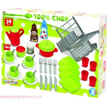 Dětská kuchyňka Velká sada piknik s odkapávačem nádobí