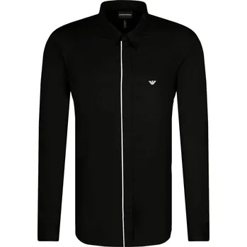 Pánská košile Emporio Armani Košile | Barva:černý | Velikost:XXL